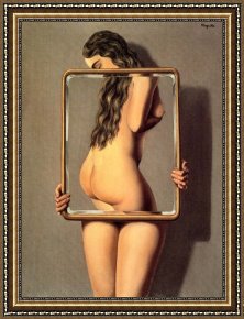 Rene Magritte Framed Paintings - The Dangerous Liaison by Rene Magritte