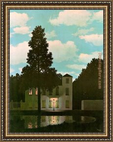 Rene Magritte Framed Paintings - The Empire of Light by Rene Magritte