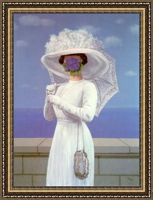 Rene Magritte Framed Paintings - The Great War by Rene Magritte