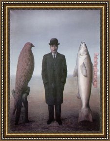 Rene Magritte Framed Paintings - The Presence of Spirit by Rene Magritte