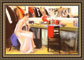 Rhoda Framed Paintings - Dressing Room 2 by Rhoda Yanow