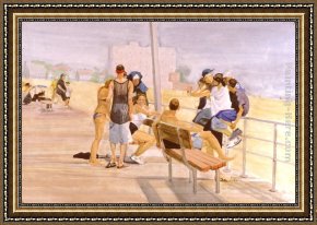 Rhoda Framed Paintings - Friends by Rhoda Yanow