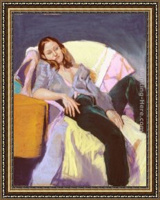 Rhoda Framed Paintings - Red Head by Rhoda Yanow