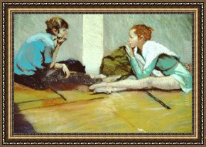 Rhoda Framed Paintings - The Conversation by Rhoda Yanow