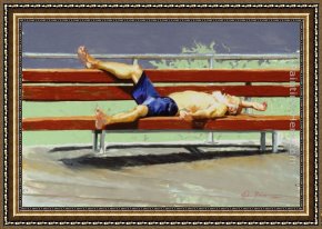 Rhoda Framed Paintings - Unguarded Moment by Rhoda Yanow