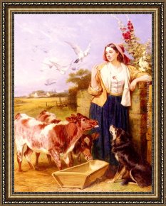 Friends Framed Paintings - Good Friends by Richard Ansdell