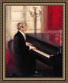The Lady of Shalott Framed Paintings - Song for a Lady by Robert Duval