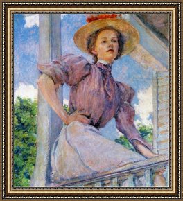 Reid Framed Paintings - A Summer Girl by Robert Reid