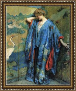 Reid Framed Paintings - Blue and Yellow by Robert Reid