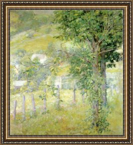 Reid Framed Paintings - Hillside in Summer by Robert Reid
