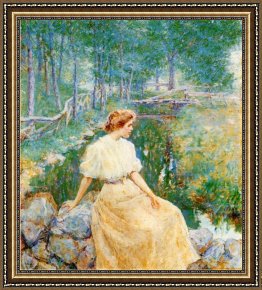 Reid Framed Paintings - Spring by Robert Reid