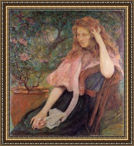 Reid Framed Paintings - The Pink Cape by Robert Reid