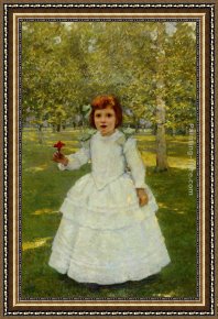Reid Framed Paintings - The Red Flower by Robert Reid