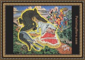 The Pained Heart Framed Paintings - Masterlink in the Pain Chain by Robert Williams