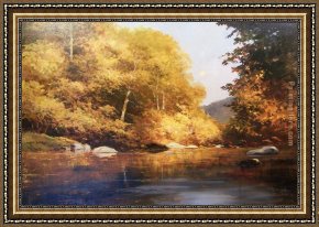 Autumn Rhythm Number 30 Framed Paintings - Autumn Bronze by Robert Wood