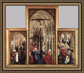 Bartholomeus Van Der Helst Framed Paintings - Seven Sacraments by Rogier van der Weyden