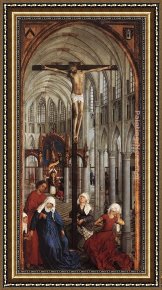 Bartholomeus Van Der Helst Framed Paintings - Seven Sacraments Altarpiece central panel by Rogier van der Weyden