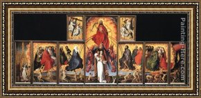 Bartholomeus Van Der Helst Framed Paintings - The Last Judgement Polyptych by Rogier van der Weyden