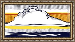 Girl with Hair Ribbon Roy Lichtenstein Framed Paintings - Cloud and Sea, 1964 by Roy Lichtenstein