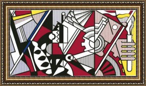 Peace Preserved Framed Paintings - Peace Through Chemistry by Roy Lichtenstein