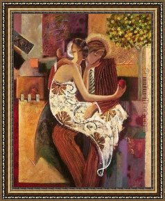 Adams Framed Paintings - Adam & Eve by Sabzi