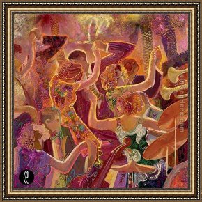 Eve Framed Paintings - New Year's Eve by Sabzi