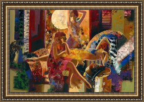 Starry Night Over The Rhone Framed Paintings - Summer Nights by Sabzi
