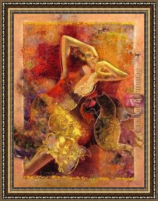 Intimate Thoughts Framed Paintings - The Intimate Mind by Sabzi