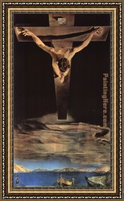 Vue De Saintes Maries 1888 Framed Paintings - Christ of saint john of the cross by Salvador Dali