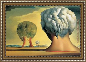 Les Moissonneurs 1888 Framed Paintings - Les trois sphinx de bikini by Salvador Dali