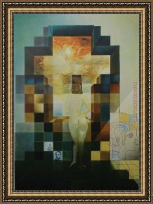 The Vision Beyond Framed Paintings - Lincoln in Dali Vision by Salvador Dali