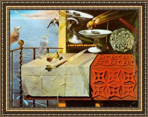 Life Framed Paintings - Living Still Life by Salvador Dali