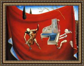 Allegory of Arts Framed Paintings - Music The Red Orchestra The Seven Arts by Salvador Dali