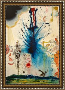 Land 8 Framed Paintings - The Land of Milk and Honey by Salvador Dali