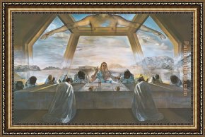 Picture of The Last Supper II Framed Paintings - The Sacrament of the Last Supper by Salvador Dali