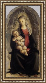 Madonna with The Rosary Framed Paintings - Madonna in Glory with Seraphim by Sandro Botticelli