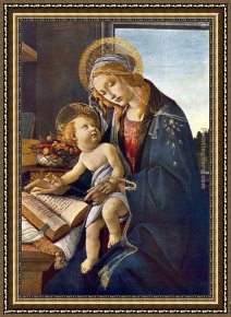 Madonna with The Rosary Framed Paintings - Madonna with the Child by Sandro Botticelli