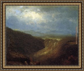 The Clove Catskills Framed Paintings - A Souvenir of the Catskills by Sanford Robinson Gifford