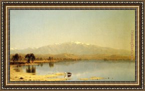 Gifford Framed Paintings - Early October in the White Mountains by Sanford Robinson Gifford