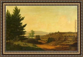 Gifford Framed Paintings - Hudson Valley Idyll by Sanford Robinson Gifford
