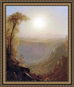 The Clove Catskills Framed Paintings - Kauterskill Clove, in the Catskills(1) by Sanford Robinson Gifford