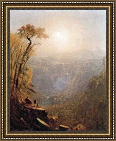 The Clove Catskills Framed Paintings - Kauterskill Clove, in the Catskills by Sanford Robinson Gifford