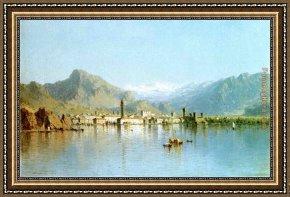 Isola Bella, Lago Maggiore, a Sketch Framed Paintings - Lago di Garda, Italy by Sanford Robinson Gifford