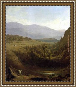 The Clove Catskills Framed Paintings - Scene in the Catskills by Sanford Robinson Gifford