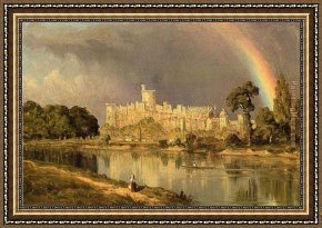 Gifford Framed Paintings - Study of Windsor Castle by Sanford Robinson Gifford