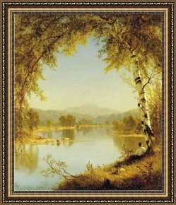 Gifford Framed Paintings - Summer Idyll by Sanford Robinson Gifford