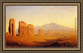 Gifford Framed Paintings - The Roman Campagna by Sanford Robinson Gifford