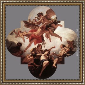Cupid Framed Paintings - The Punishment of Cupid by Sebastiano Ricci