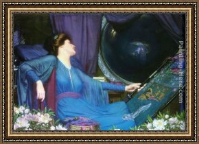 The Lady of Shalott Framed Paintings - 'I am half-sick of shadows', said the Lady of Shalott by Sidney Harold Meteyard