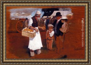 Isola Bella, Lago Maggiore, a Sketch Framed Paintings - A Sketch For Whitsuntide - A Gala Day by Sir Alfred James Munnings